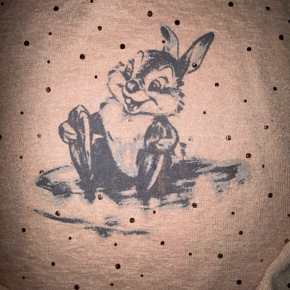 LC Lauren Conrad Disney Bambi Collection Thumper Bunny Tunic Sweater Top NWT S - Picture 6 of 11